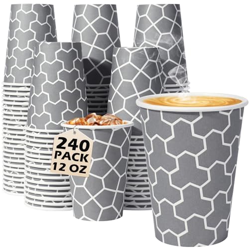 240 Pack 12 oz Paper Cups (240 Count)