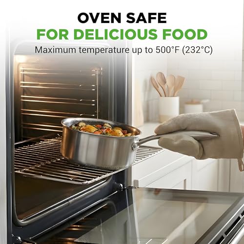 8 Piece Triply Cookware Set Stainless Steel