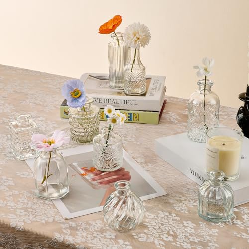 Glass Bud Vase Set of 24 Pcs Small Minimalist Vases for Flowers (24 Count)
