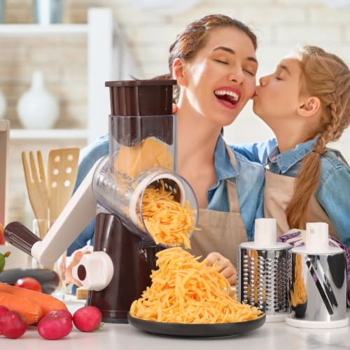 Rotary Cheese Grater Hand Crank Cheese Shredder for Fresh Cheese