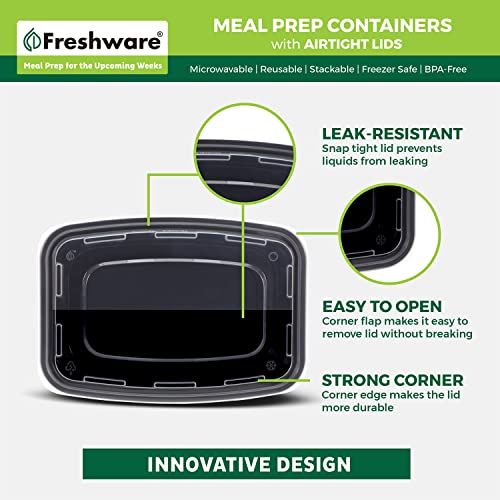 Meal Prep Containers [150 Pack] 1 Compartment with Lids (150 Count)