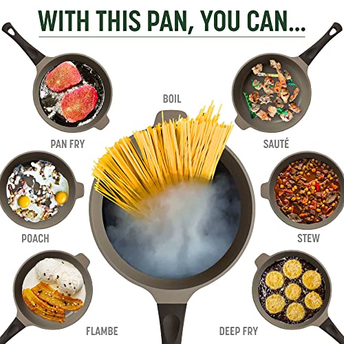 All-in-One Pan, Multilayer Nonstick Cookware Set, High-Performance Construction, Multipurpose Design Replaces Multiple Pots and Pans, Dishwasher Safe, 11-Inch, 4.4-Quart Capacity, Graphite