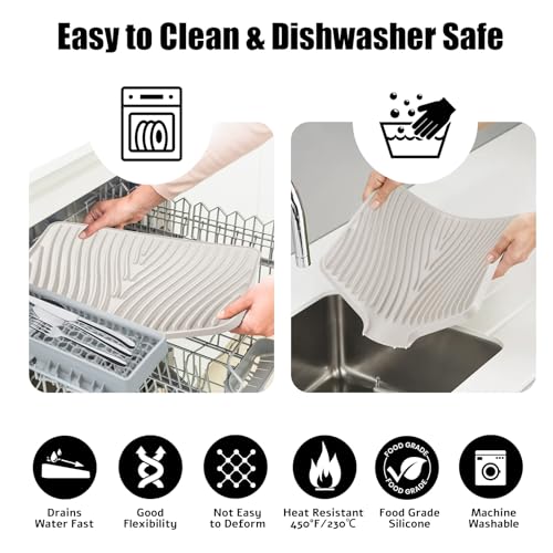 Silicone Dish Drying Mat for Kitchen Counter
