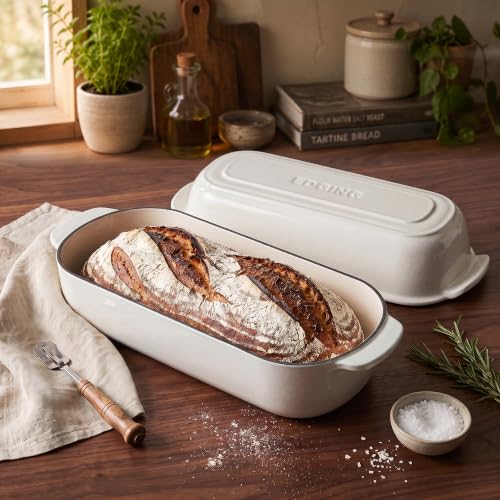 Enameled Cast Iron Loaf Pan with Lid