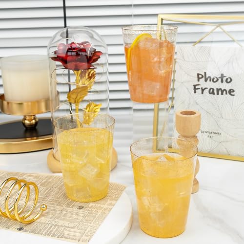 100 Pcs Gold Plastic Cups (100 Count)