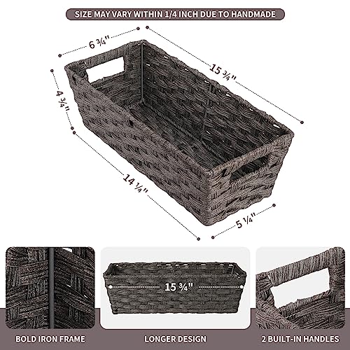 2 Pack Plastic Wicker Toilet Paper Baskets (2 Count)
