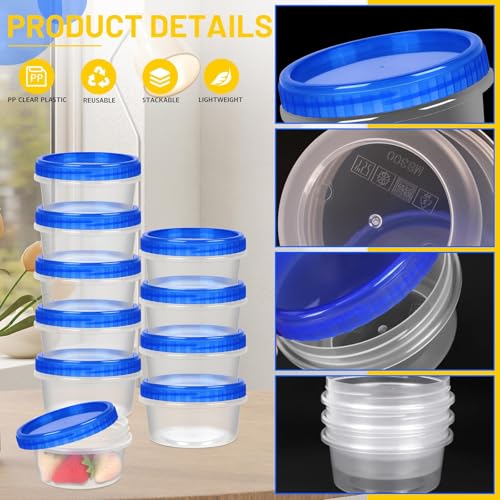 12 Pack Freezer Containers with Screw On Lids (12 Count)
