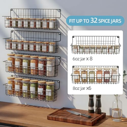 Spice Rack Wall Mount (4 Count)