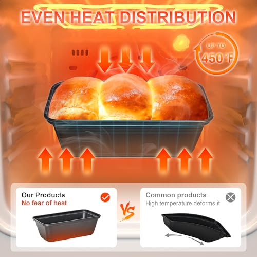 6 Pack Mini Loaf Pan for Baking Bread (6 Count)