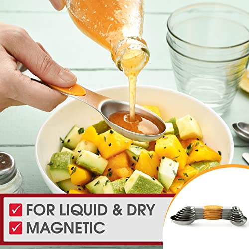 Stainless Steel Magnetic Measuring Spoons Set of 8