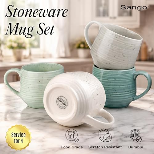 Siterra Artist's Blend 17 oz. Stoneware Mug Set (4 Count)