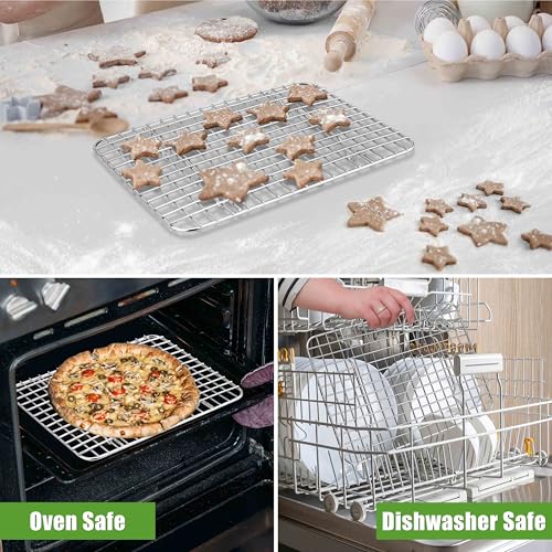 9.75"x7.5" Stainless Steel Cooling Rack Set Fit 10x8 Inch Sheet Pan