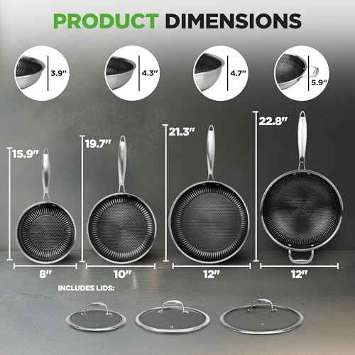 7 Piece Cookware Set Stainless Steel