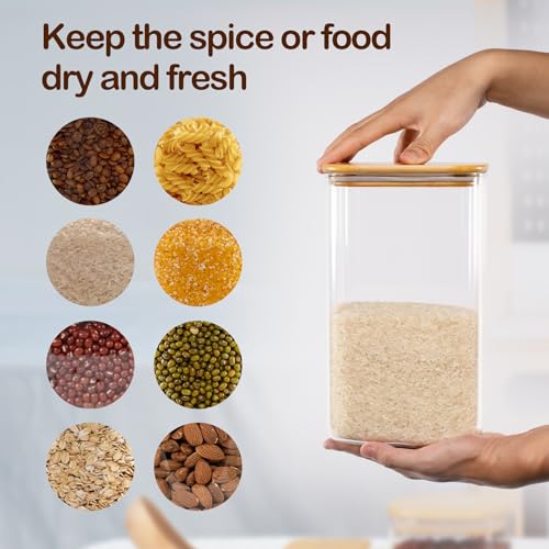 149oz/4.6Qt/4400ml Square Glass Storage Containers with Lids 2-Pack (2 Count)
