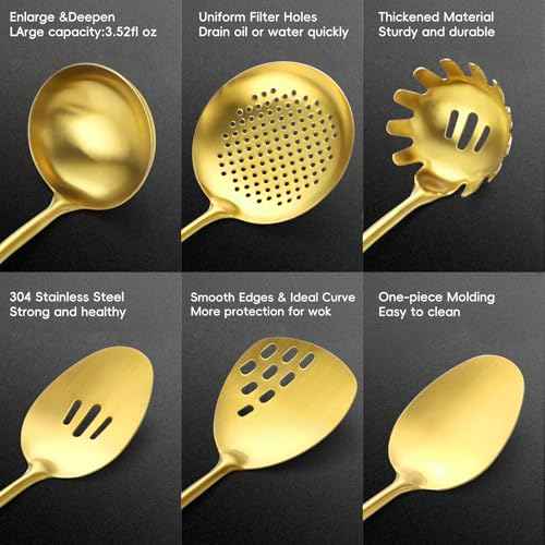 18 10 Stainless Steel Kitchen Utensils Set (6 Count)