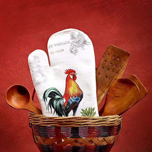 Oven Mitts Set of 1 Quilted Liner with Hanging Loop Non Slip (2 Count)