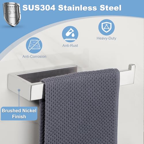 Brushed Nickel Hand Towel Holder