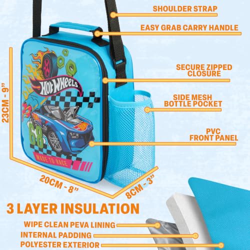 Hot Wheels Boys Lunch Box 3Pc Set (3 Count)