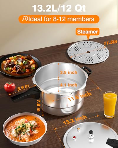 12 Qt Aluminum Pressure Cooker