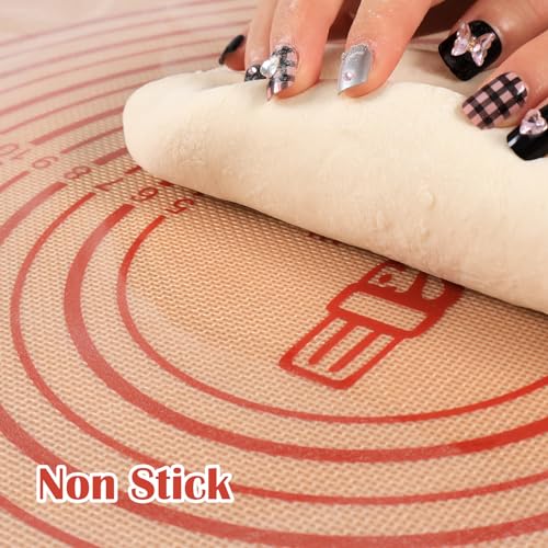 Non slip Silicone Pastry Mat Extra Large Measurements 16''x 26'' Baking Mat