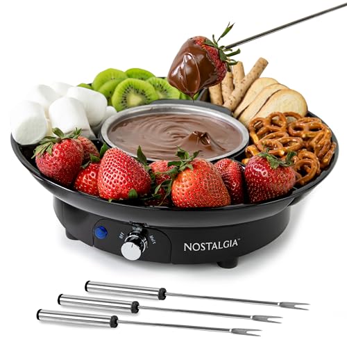 Electric Fondue Party Set for Chocolate and Cheese Fondue