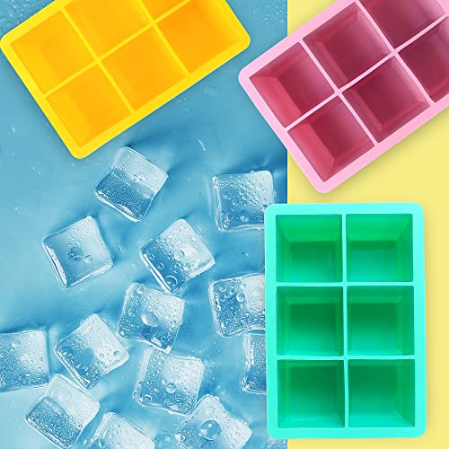 Silicone Ice Cube Trays 3 Pack (3 Count)