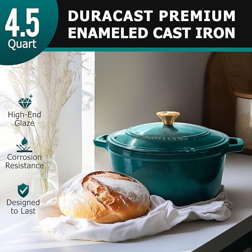 MUELLER HOME 4.5 QT Enameled Cast Iron Dutch Oven