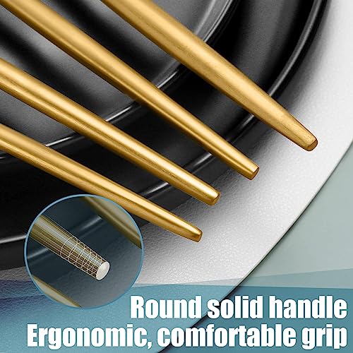 Matte Gold Silverware Set for 8 (40 Count)