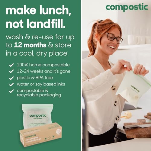 Compostable Snack Bags (100 Count)