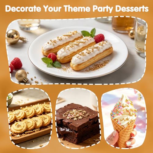 Edible Gold Sprinkles for Cake Decorating (4.6 Ounce)