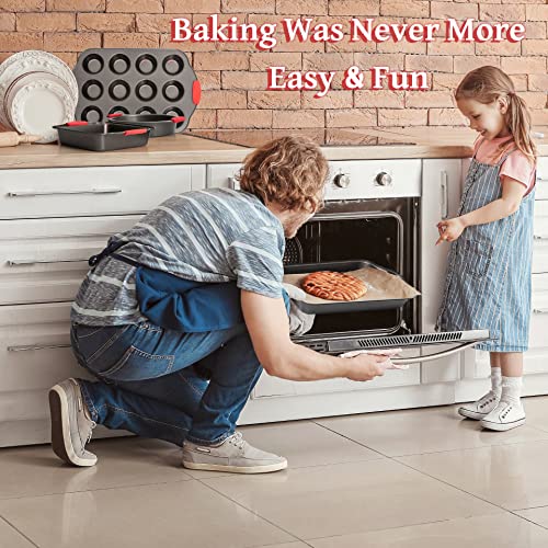 9 Piece Baking Pans Set Non Stick