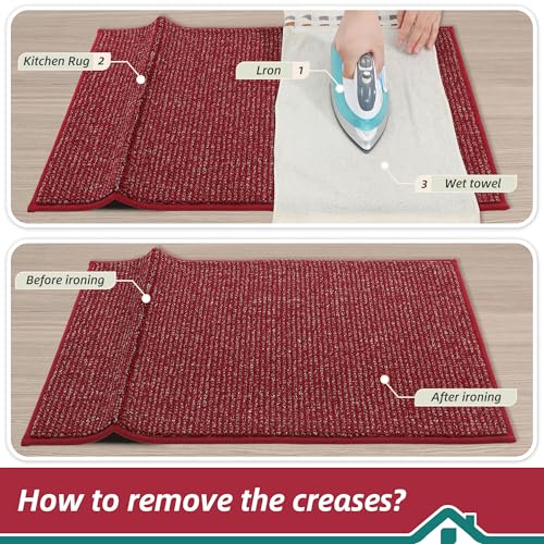 Kitchen Rugs and Mats 2PCS Non (10.67 Sq Ft)