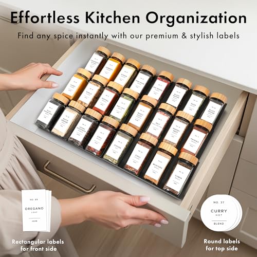 Glass Spice Jars with Label (36 Count)