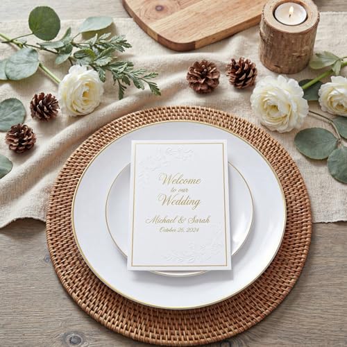 200PCS Gold Plastic Plates (200 Count)