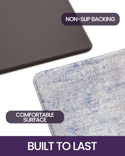 Kitchen Floor Mats Cushioned Anti Fatigue Runner Rug 23x107 Blue