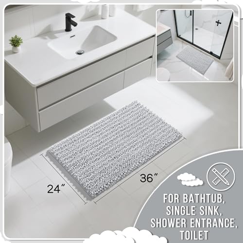 Large Bathroom Rugs Non Slip Washable 36x24 Inch