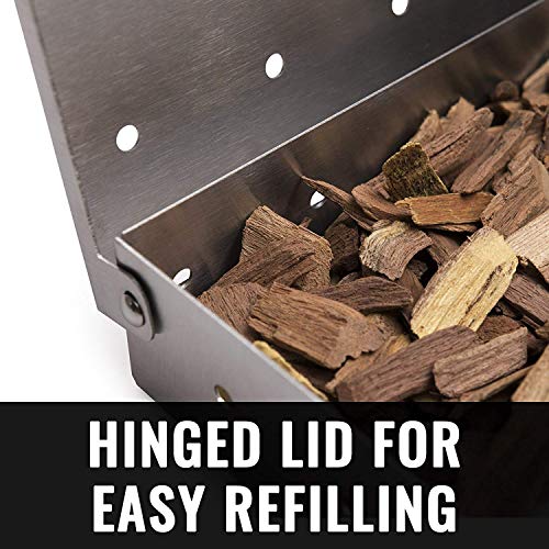 Stainless Steel Wood Chip Smoker Box for Gas & Charcoal Grills