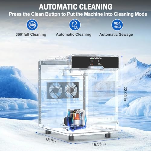 65 lbs Chewable Nugget Ice Maker Countertop Compact Self