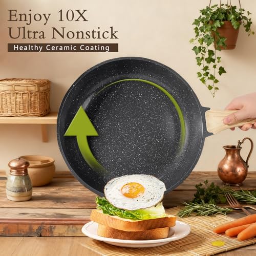 Ceramic Pots and Pans Set Non Stick