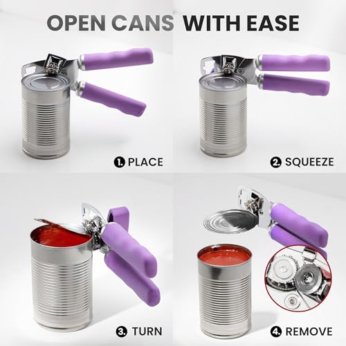 Heavy Duty Stainless Steel Can Opener Manual with Bottle Opener