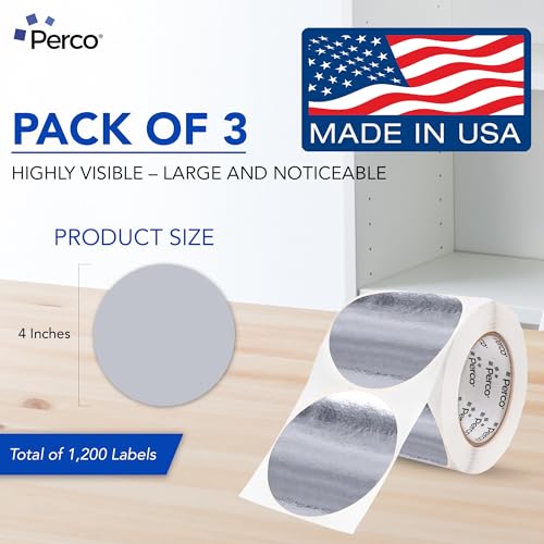 Metallic Silver Perforated Round Circle Dot Sticker 4 (3 Count)