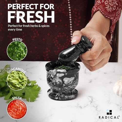Marble Mortar and Pestle Set Small Spice Grinder & Herb Grinder