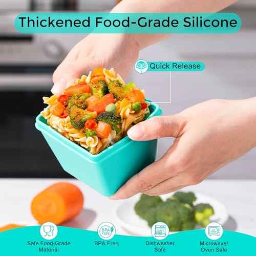 1 Cup Silicone Freezer Molds with Lids (4 Count)