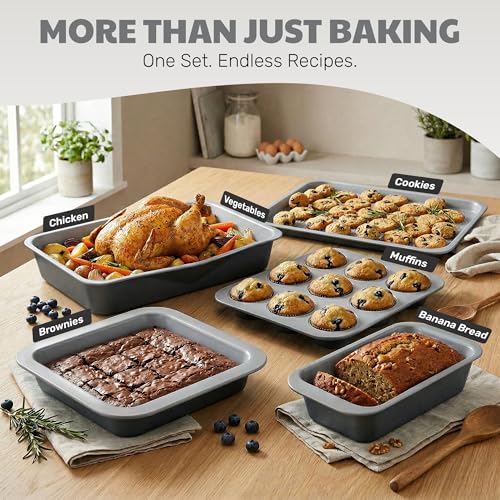 6 Pc Stackable Baking Pans Set (6 Count)