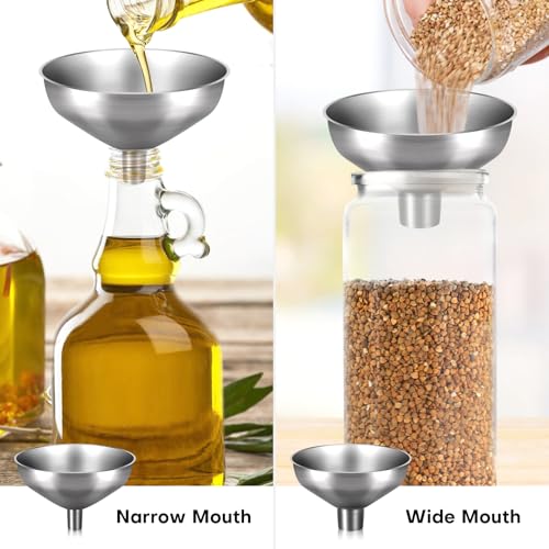 2 Pack Stainless Steel Kitchen Funnel Set (2 Count)
