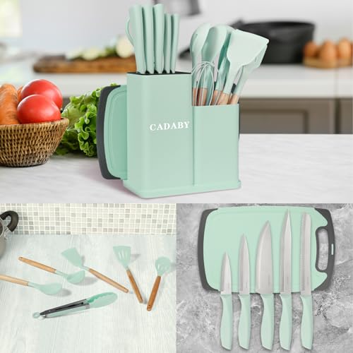 19PCS Green Kitchen Cooking Utensils Set Kitchen Tools Set (19 Count)