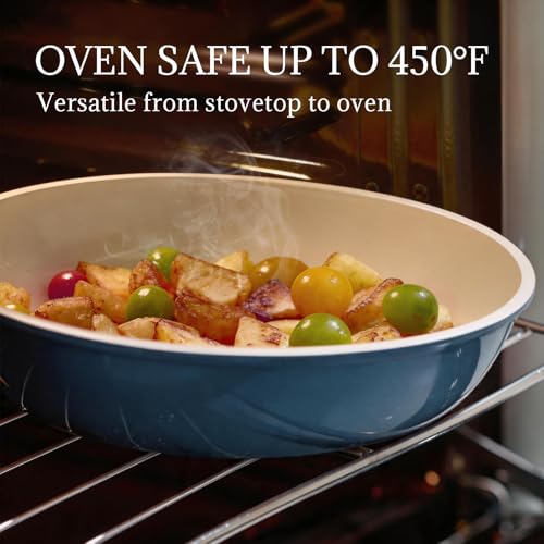 8Pcs Pots and Pans Set Nonstick Ceramic Cookware Set Removable Handle Induction Kitchen Cooking Set with Frying Pans and Sauce Pan