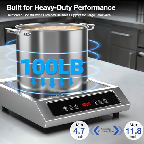 1800W Commercial Induction Cooktop