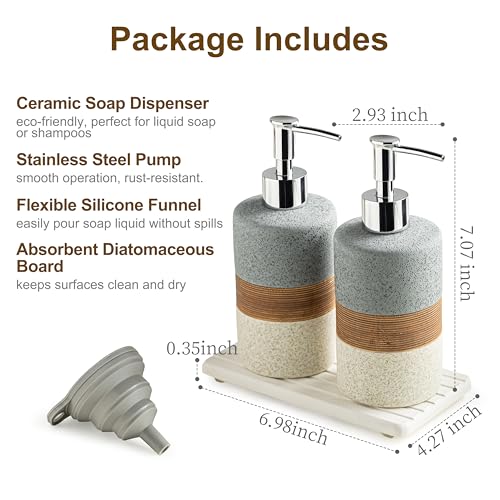 Ceramic Soap Dispenser Set of 2 (2 Count)