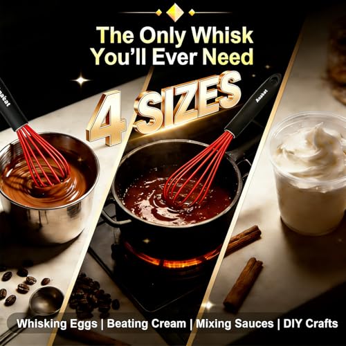Silicone Kitchen Whisk Set of 4 (4 Count)